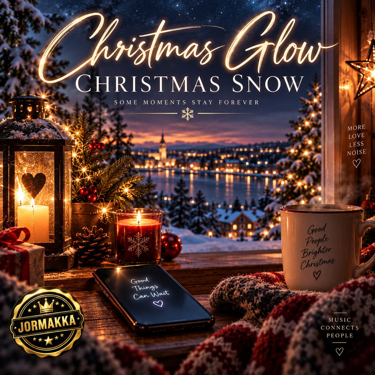 Christmas glow, Christmas snow — JORMAKKA cover art