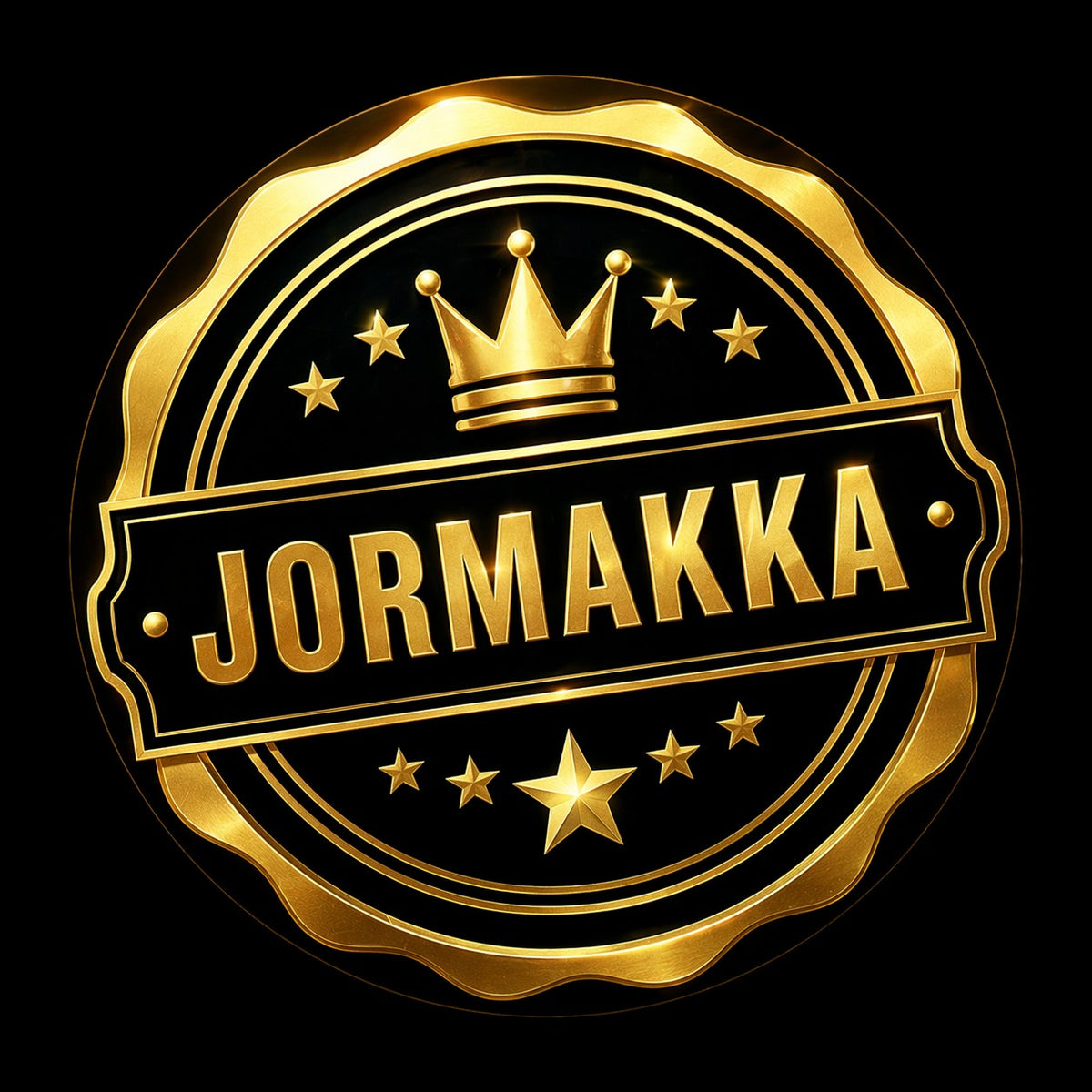Official JORMAKKA black and gold artist logo